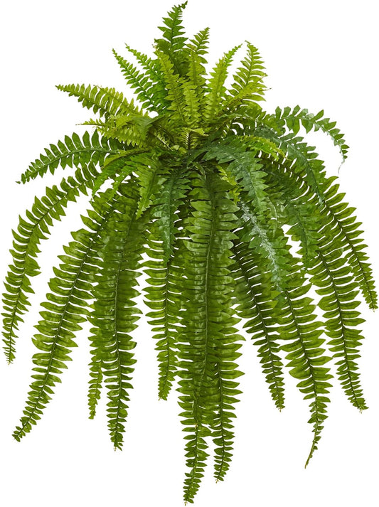35” Boston Fern Artificial (Set of 2) Silk Plants Green