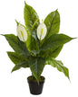 26” Spathiphyllum Artificial (Real Touch) Silk Plants Green