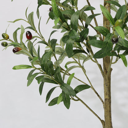 120cm Green Faux Olive tree Dual Canopy Artificial Olive Tree Potted
