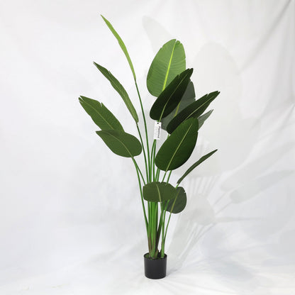 Τεχνητή Strelitzia Reginae 180cm με μεγάλα σκούρα πράσινα φύλλα, αφαιρούμενο τροπικό ψεύτικο δέντρο  χριστουγεννιάτικες διακοσμήσεις καταστημάτων