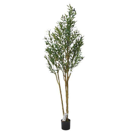 180cm Dual-Curved Artificial Olive Tree Green Potted Fake tree