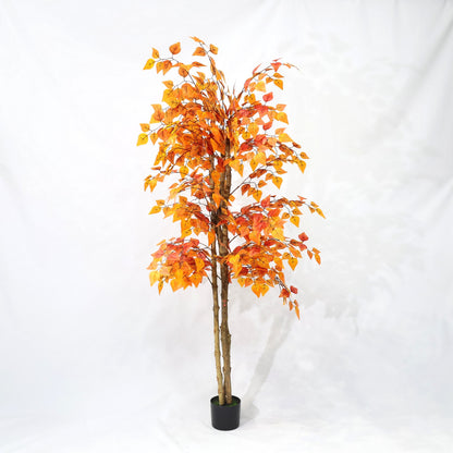 190cm Detachable Artificial Tree Yellow leaves Artificial Eucalyptus Tree