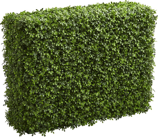 39” Boxwood Artificial Hedge (Indoor/Outdoor) Silk Plants Green