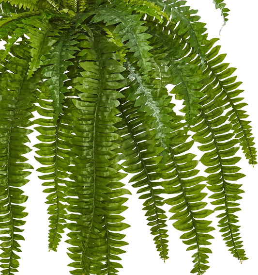 35” Boston Fern Artificial (Set of 2) Silk Plants Green