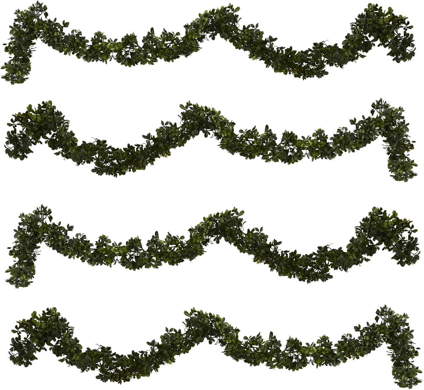 6ft. Boxwood Artificial Garland (Indoor/Outdoor), Set of 4