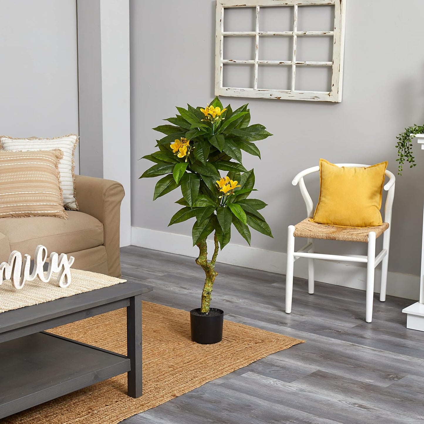 4ft. Plumeria Artificial Tree UV Resistant (Indoor/Outdoor)