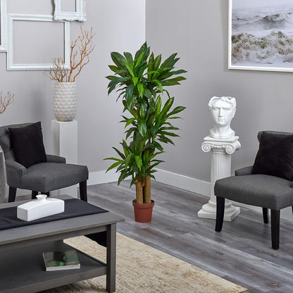 Nearly Natural 62IN Artificial Corn Stalk Dracaena Plant, Tall Fake Plant for Indoor Home Décor, Real Touch Faux Plant