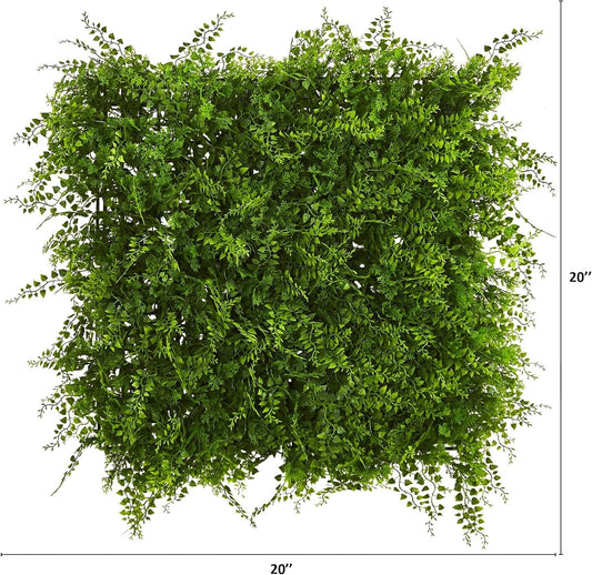 20in. x 20in. Lush Mediterranean Artificial Fern Wall Panel UV Resistant (Indoor/Outdoor)