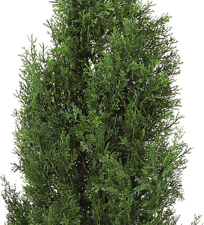Nearly Natural 4FT Faux Cedar Tree, Outdoor Front Porch Décor, Faux Cedar Tree Pine Tree in Nursery Planter with UV Resistant Coating