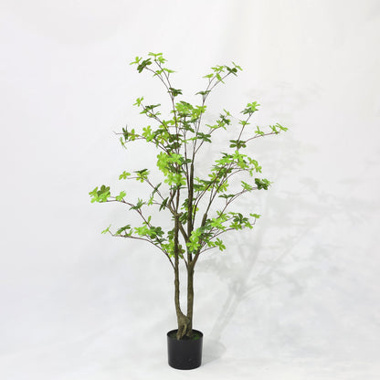 130cm Tropical Two Head Non Detachable Artificial Fiddle Leaf Plant