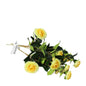 3 Pcs 60cm Faux leaf gradient yellow artificial camellia bouquets wedding decor
