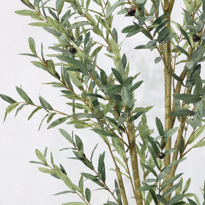 210cm Artificial Olive Tree Detachable Dual Branches - Realistic Foliage