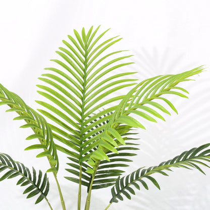 Palma Artificiale 90cm, Pianta Finta Tropicale Verde in Vaso con Foglie in Plastica per Decorazione Casa Natale