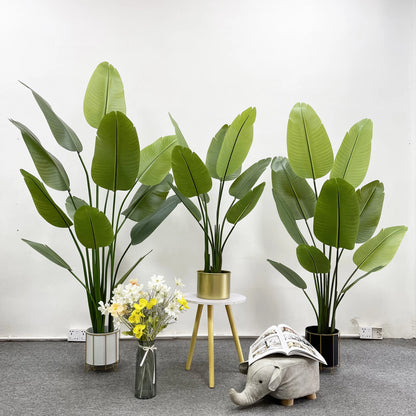 House Living Room Indoor Decoration Tropical Leaves Plantas Traveller's Palm Plants Green Interior Decor Artificial Plant No50