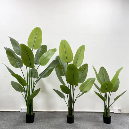 House Living Room Indoor Decoration Tropical Leaves Plantas Traveller's Palm Plants Green Interior Decor Artificial Plant No50