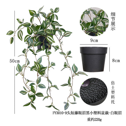 悬挂盆栽组合 家居橱柜盆栽垂条盆景室内装饰绿植仿真盆栽 No50