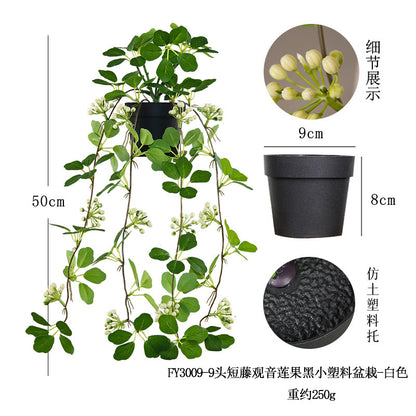 悬挂盆栽组合 家居橱柜盆栽垂条盆景室内装饰绿植仿真盆栽 No50