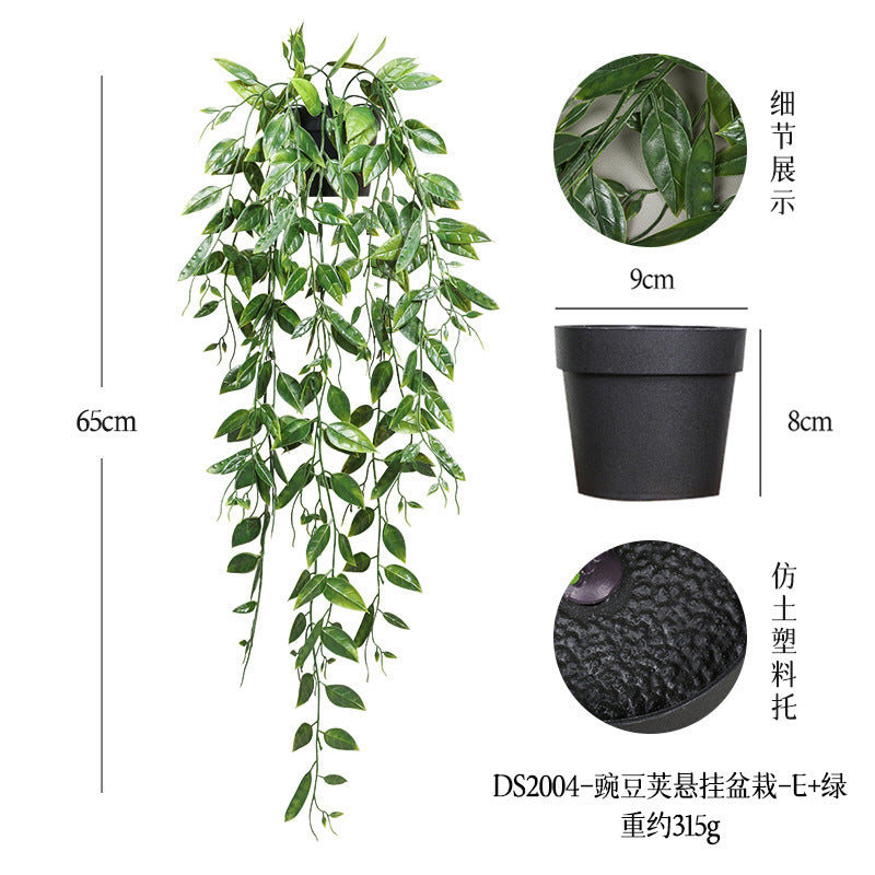 悬挂盆栽组合 家居橱柜盆栽垂条盆景室内装饰绿植仿真盆栽 No50