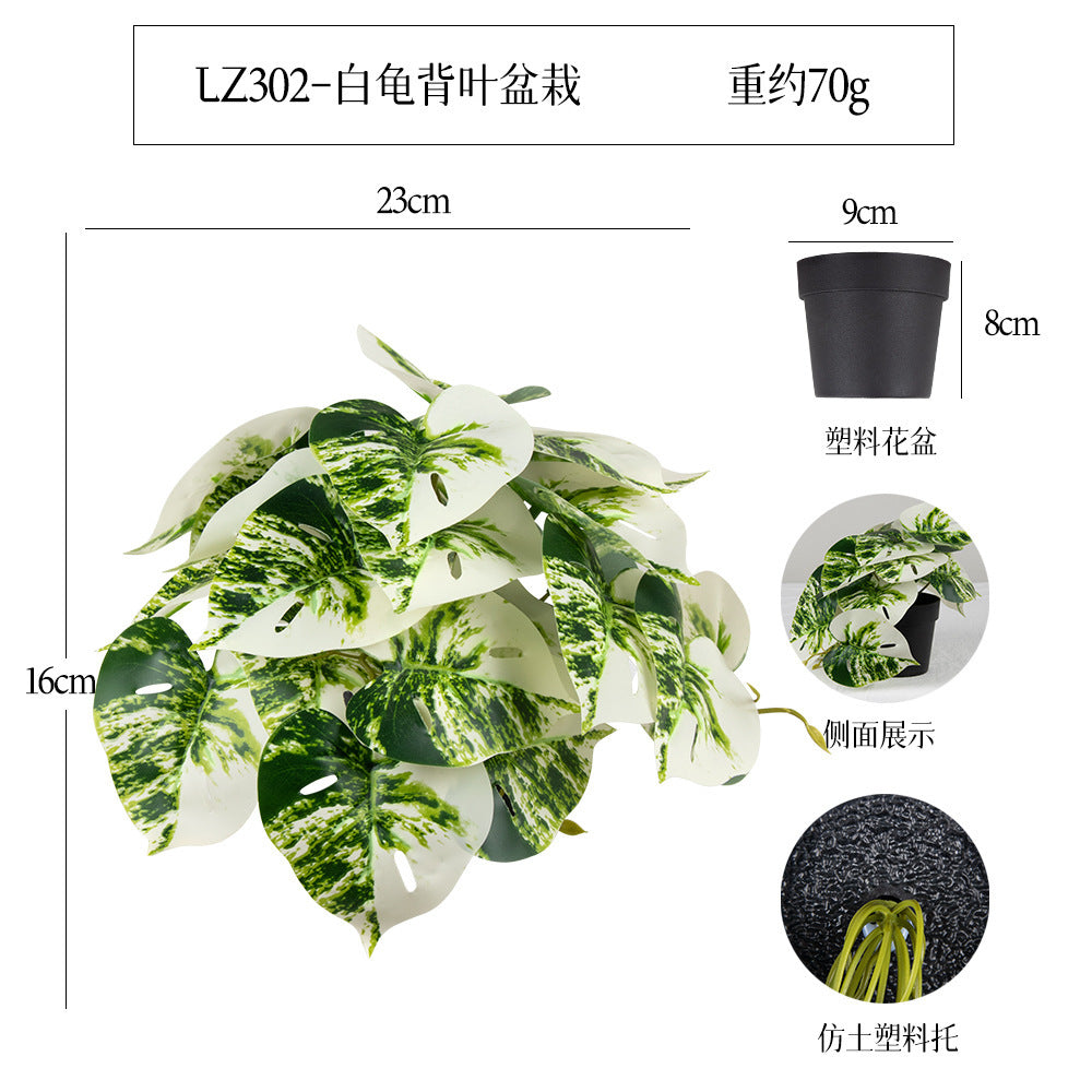 悬挂盆栽组合 家居橱柜盆栽垂条盆景室内装饰绿植仿真盆栽 No50