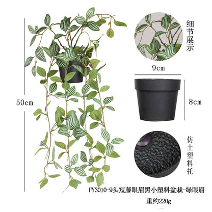 悬挂盆栽组合 家居橱柜盆栽垂条盆景室内装饰绿植仿真盆栽 No50