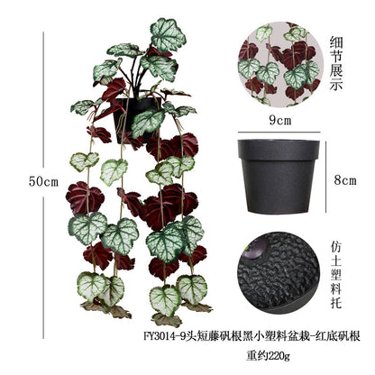 悬挂盆栽组合 家居橱柜盆栽垂条盆景室内装饰绿植仿真盆栽 No50