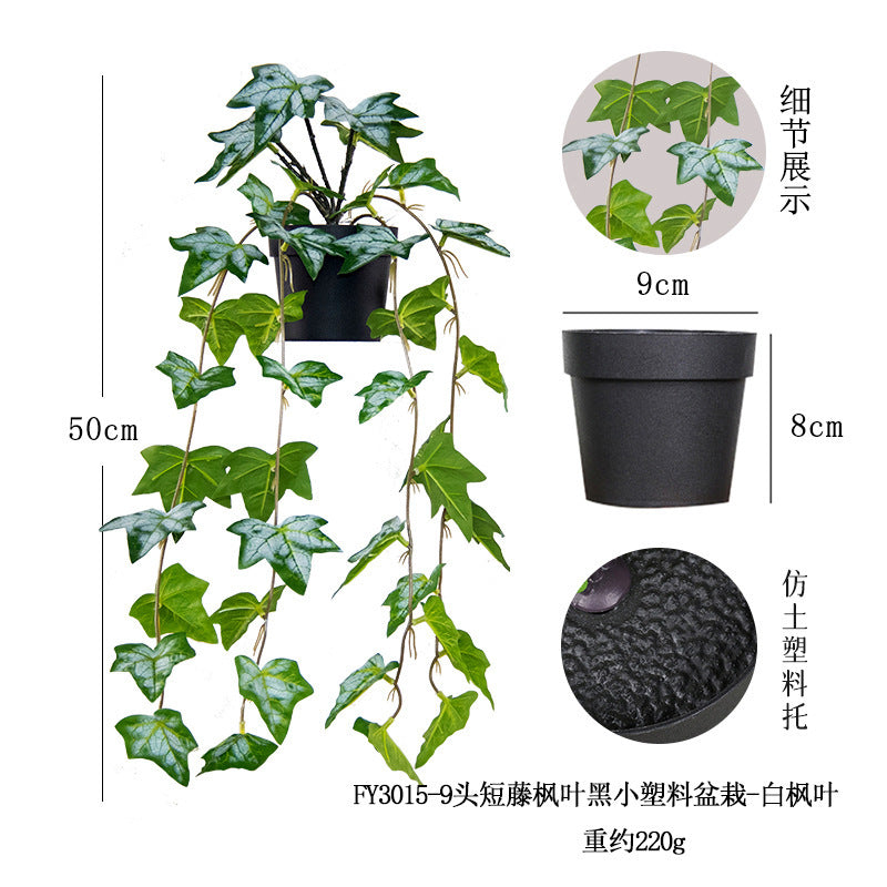 悬挂盆栽组合 家居橱柜盆栽垂条盆景室内装饰绿植仿真盆栽 No50