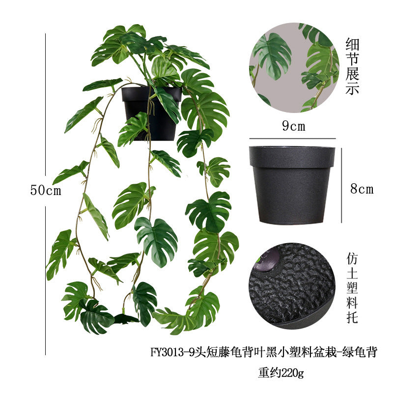 悬挂盆栽组合 家居橱柜盆栽垂条盆景室内装饰绿植仿真盆栽 No50