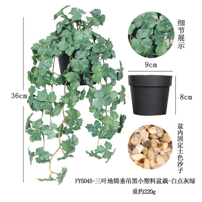 悬挂盆栽组合 家居橱柜盆栽垂条盆景室内装饰绿植仿真盆栽 No50