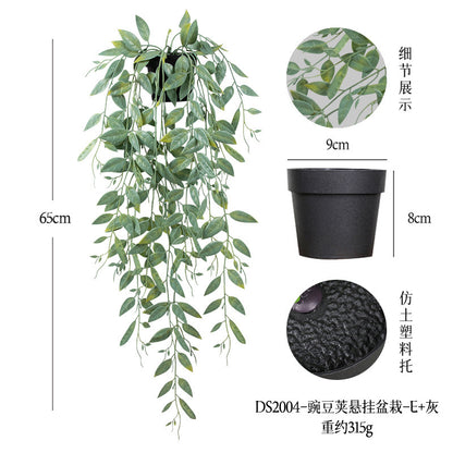 悬挂盆栽组合 家居橱柜盆栽垂条盆景室内装饰绿植仿真盆栽 No50