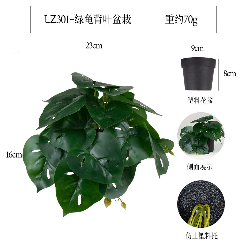 悬挂盆栽组合 家居橱柜盆栽垂条盆景室内装饰绿植仿真盆栽 No50