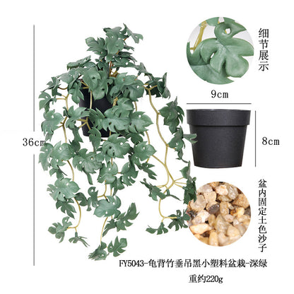 悬挂盆栽组合 家居橱柜盆栽垂条盆景室内装饰绿植仿真盆栽 No50