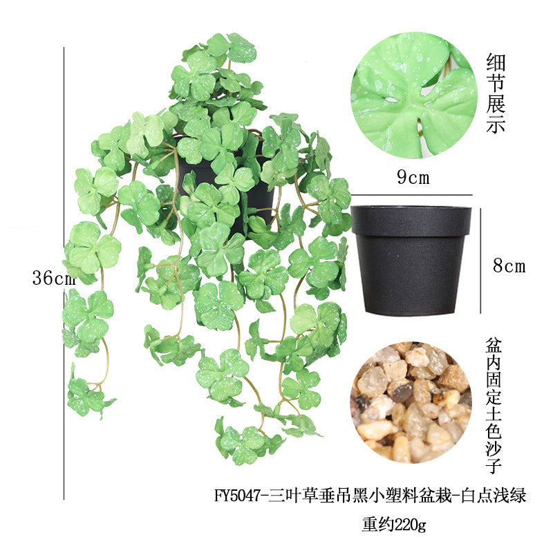悬挂盆栽组合 家居橱柜盆栽垂条盆景室内装饰绿植仿真盆栽 No50