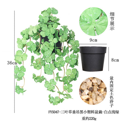 悬挂盆栽组合 家居橱柜盆栽垂条盆景室内装饰绿植仿真盆栽 No50