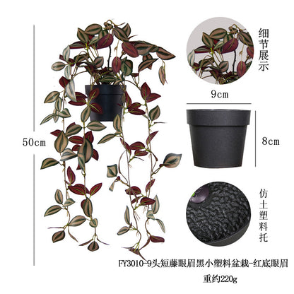 悬挂盆栽组合 家居橱柜盆栽垂条盆景室内装饰绿植仿真盆栽 No50