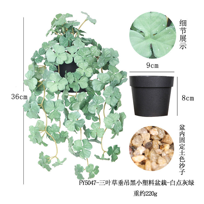 悬挂盆栽组合 家居橱柜盆栽垂条盆景室内装饰绿植仿真盆栽 No50
