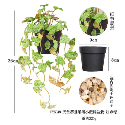 悬挂盆栽组合 家居橱柜盆栽垂条盆景室内装饰绿植仿真盆栽 No50