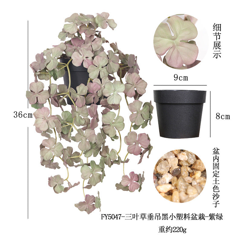 悬挂盆栽组合 家居橱柜盆栽垂条盆景室内装饰绿植仿真盆栽 No50