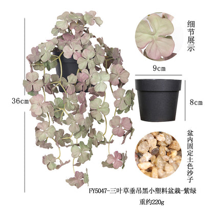 悬挂盆栽组合 家居橱柜盆栽垂条盆景室内装饰绿植仿真盆栽 No50