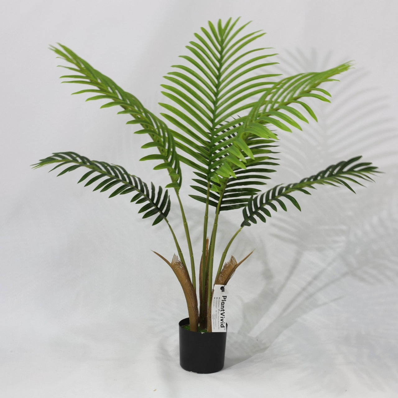 Palma Artificiale 90cm, Pianta Finta Tropicale Verde in Vaso con Foglie in Plastica per Decorazione Casa Natale
