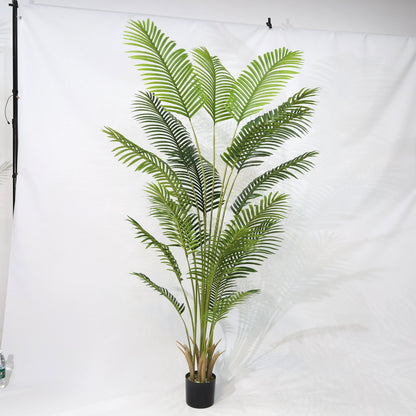 210cm Lush Artificial Areca Palm Plant UV-Resistant 18 leaves Tropical Decor