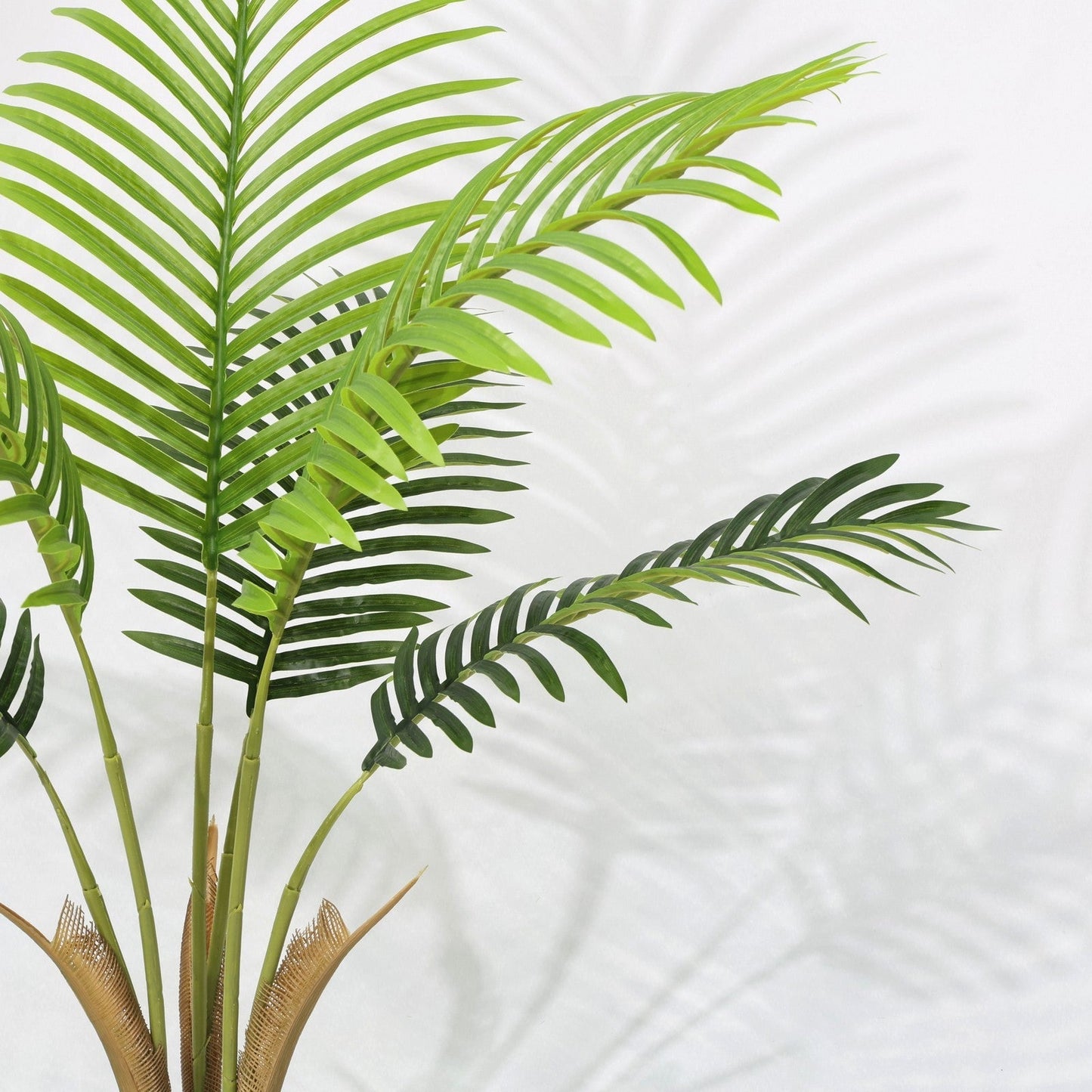 Palma Artificiale 90cm, Pianta Finta Tropicale Verde in Vaso con Foglie in Plastica per Decorazione Casa Natale
