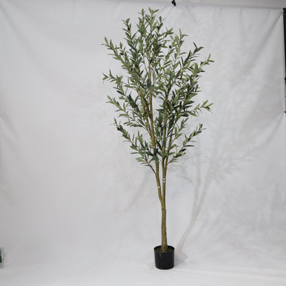 210cm Artificial Olive Tree Detachable Dual Branches - Realistic Foliage