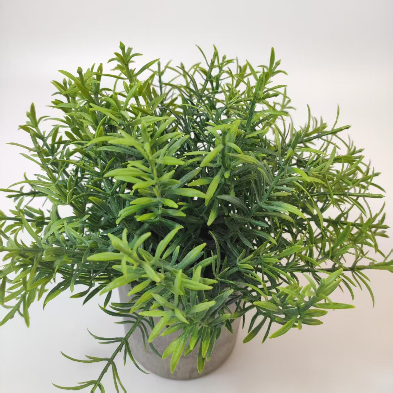 20cm Artificial Rosemary Plant in Concrete Pot - Lifelike Greenery for Home Decor