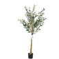 Olivo Artificiale Verde Smontabile 150cm, Pianta Finta in Plastica in Vaso per Decorazione Moderna Casa Ufficio Natale