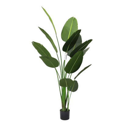 Τεχνητή Strelitzia Reginae 180cm με μεγάλα σκούρα πράσινα φύλλα, αφαιρούμενο τροπικό ψεύτικο δέντρο  χριστουγεννιάτικες διακοσμήσεις καταστημάτων