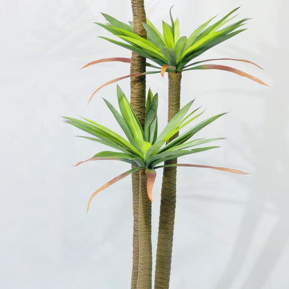 Pianta di Drago Artificiale (Corn Plant) 180cm con 3 Tronchi, Pianta Finta Tropicale in Vaso per Decorazione Ufficio e Casa Natale