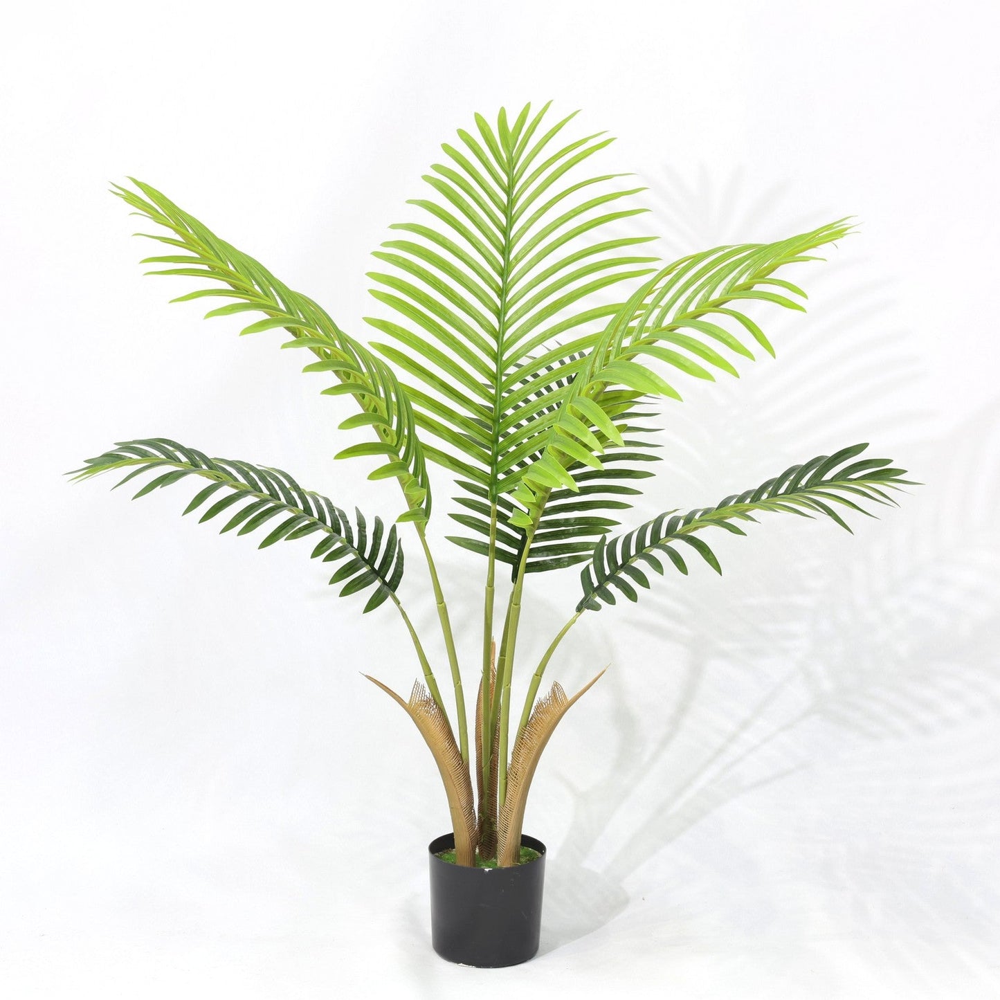 Palma Artificiale 90cm, Pianta Finta Tropicale Verde in Vaso con Foglie in Plastica per Decorazione Casa Natale