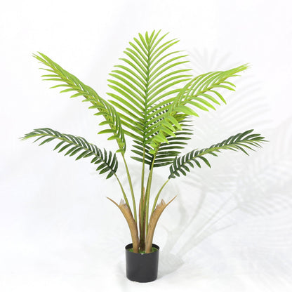 Palma Artificiale 90cm, Pianta Finta Tropicale Verde in Vaso con Foglie in Plastica per Decorazione Casa Natale