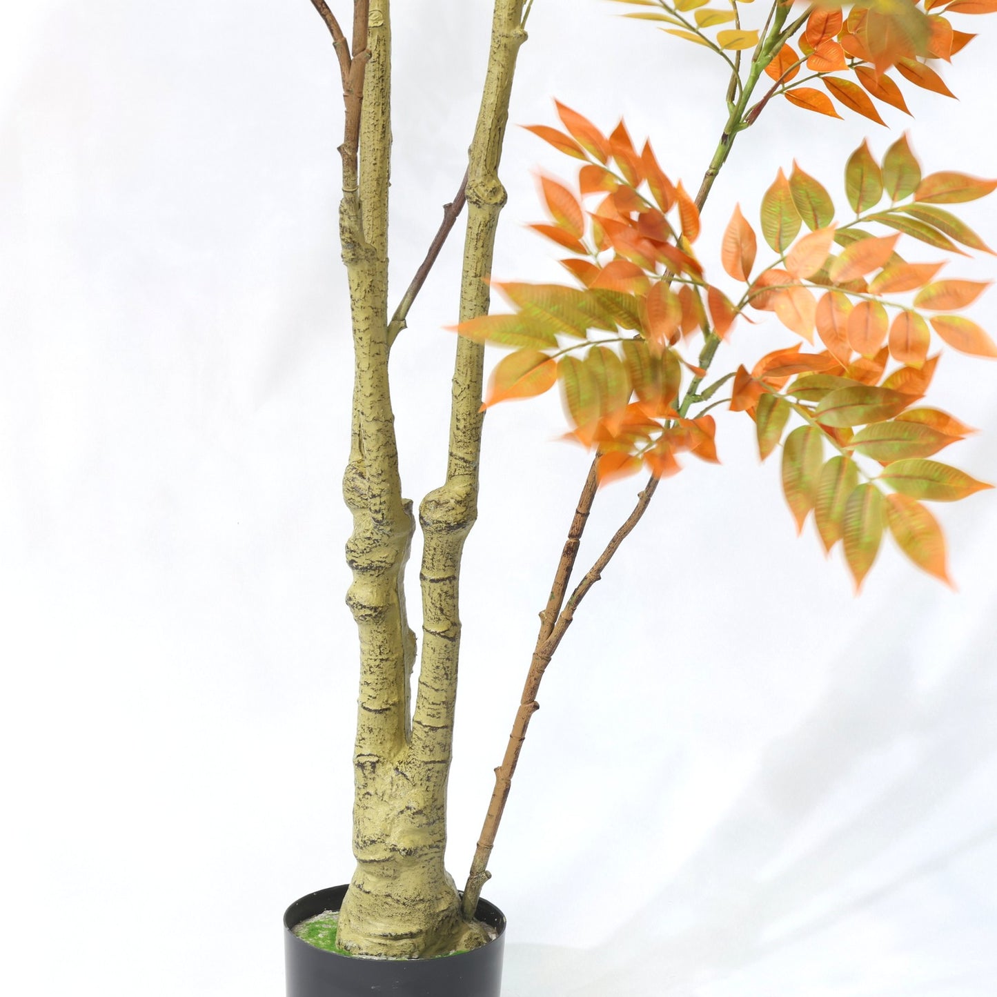 210cm Faux Tree Red Leaf Double Branch Artificial Sumac Plant
