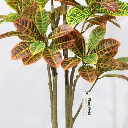 160cm Artificial Plant Colorful Variegated Leaves potted fake tree
